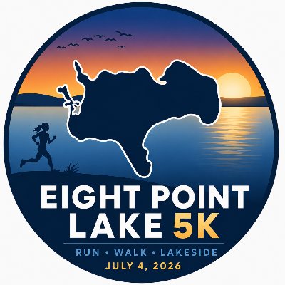 8 Point Lake 5K - 2026 Logo