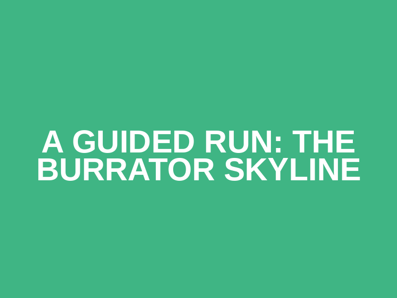 A Guided Run: The Burrator Skyline Logo
