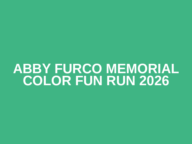 Abby Furco Memorial Color Fun Run 2026 Logo