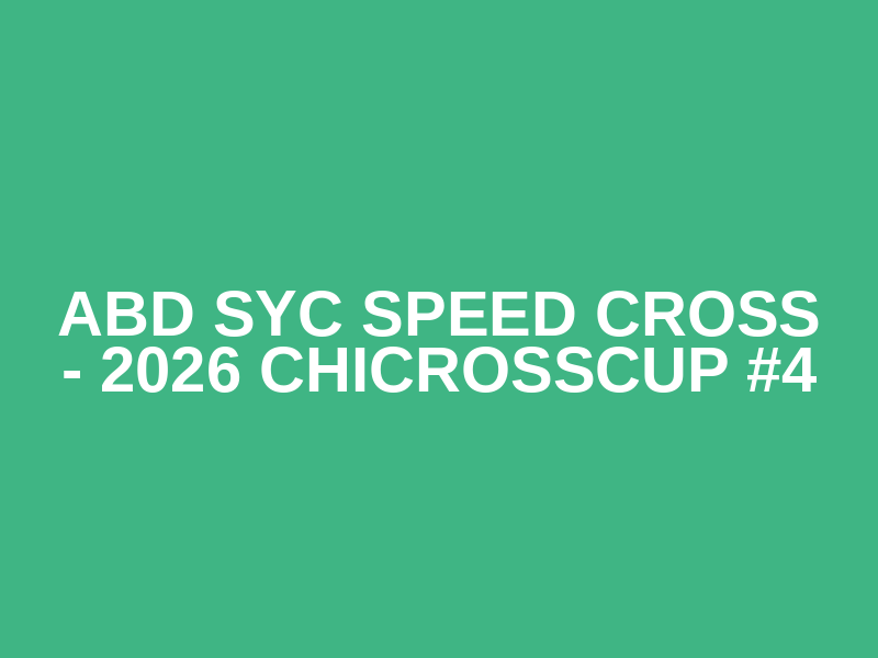 ABD SYC Speed Cross - 2026 ChiCrossCup #4 Logo