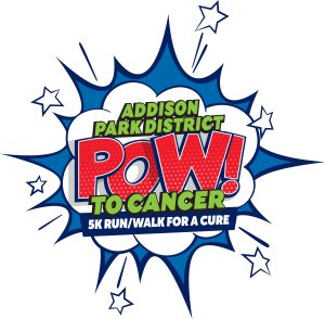 Addison Park District POW! to Cancer 5K Run for a Cure Logo