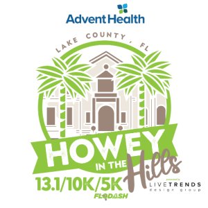 AdventHealth Howey-in-the-Hills 5K, 10K & Half Marathon presented by LiveTrends Design Group Logo