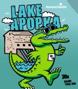 AdventHealth Lake Apopka Scenic Trail 30K Run, 8 Miler & 5K Logo