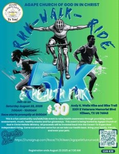 Agape 5K fun run/walk/ride for Jesus Logo