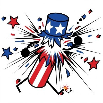 Akron's 4th of July Firecracker 5K Run Walk and 1 Mile Fun Run Logo