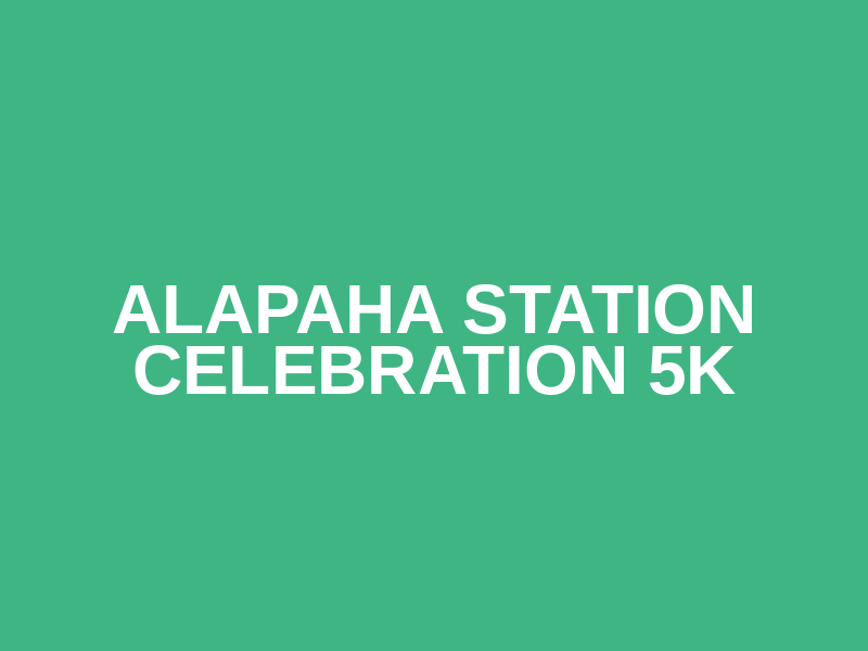Alapaha Station Celebration 5k Logo