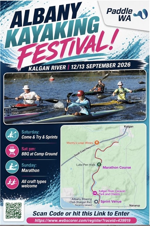 Albany Kayak Festival 12/13 Sept 2026 Logo