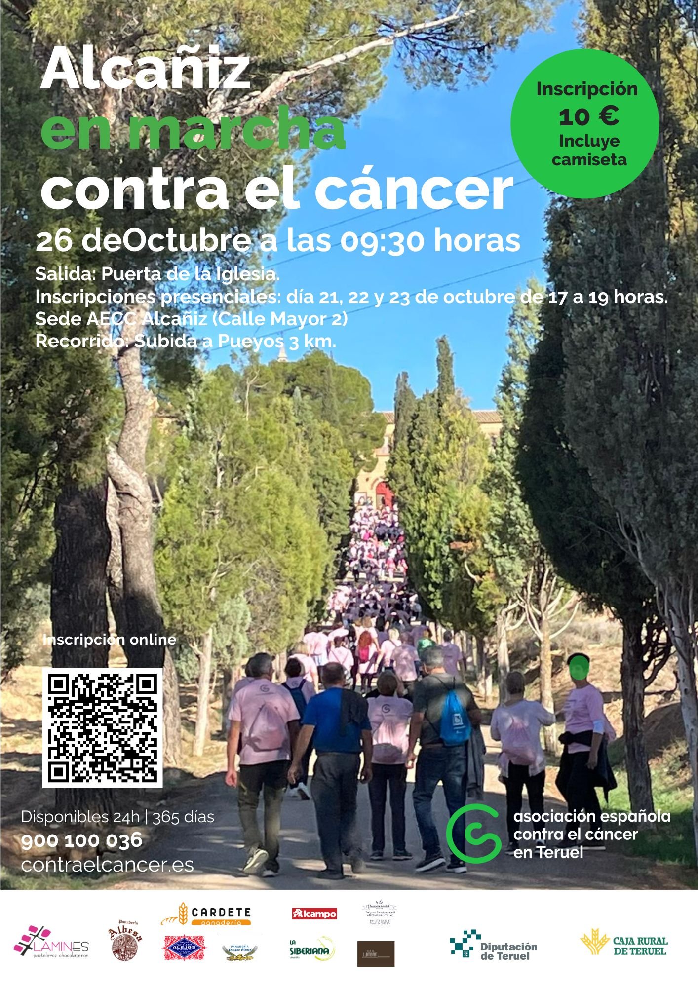 ALCAÑIZ EN MARCHA CONTRA EL CANCER 2026 Logo