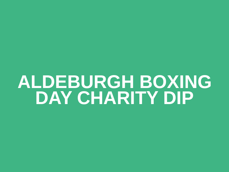 Aldeburgh Boxing Day Charity Dip Logo