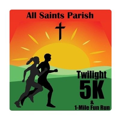 All Saints Parish Twilight 5K and 1-Mile Fun Run Logo