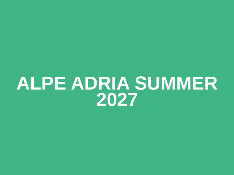 Alpe Adria Summer 2027 Logo