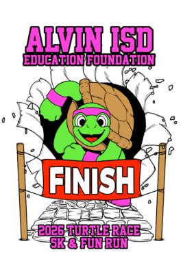 Alvin ISD Education Foundation Turtle Race 5K & Kids 1K Family Fun Run Logo