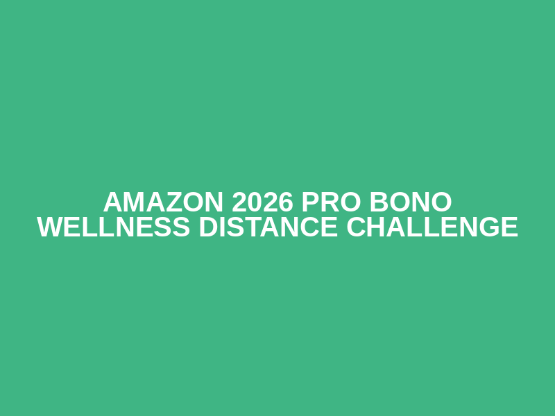 Amazon 2026 Pro Bono Wellness Distance Challenge Logo