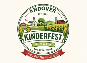 Andover Kinderfest Run for the Hill of It Logo