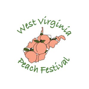 Annual WV Peach Festival 5k race Logo