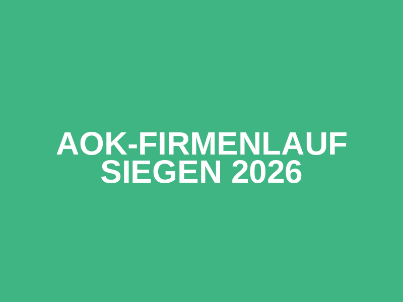 AOK-Firmenlauf Siegen 2026 Logo