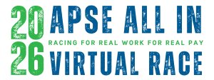 APSE All-In Virtual Race: Racing for Real Jobs & Real Pay Logo