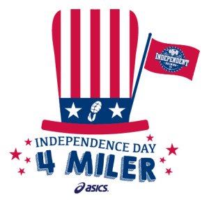 ASICS Independence Day 4-Miler presented by Independent Brewing Company Logo