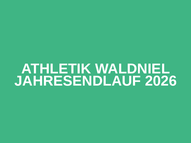 Athletik Waldniel Jahresendlauf 2026 Logo