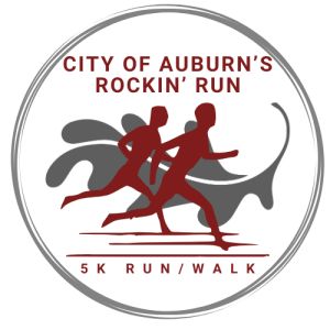 Auburn's Rockin' Run 5K Logo