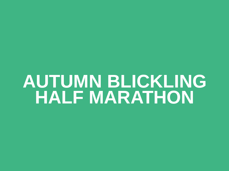 Autumn Blickling Half Marathon Logo