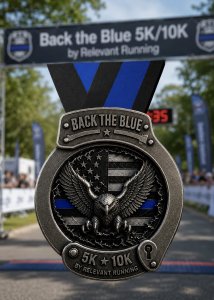 Back The Blue "Live Virtual" 5k/10k Logo