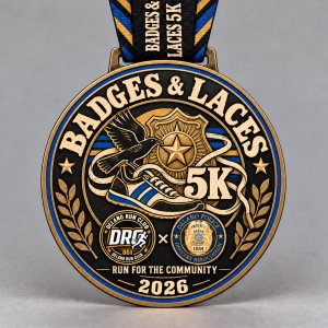 Badges and Laces 5k Logo