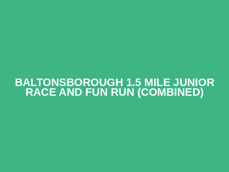 Baltonsborough 1.5 mile Junior Race and Fun Run (combined) Logo
