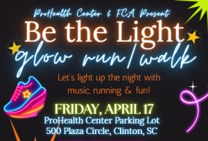 Be the Light 5K Glow Run/Walk and 1 Mile Fun Run for FCA 2026 Logo
