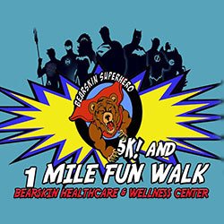 Bearskin Suprehero 5k, 1 Mile Fun Walk & Strongman