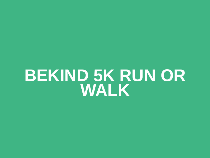 BeKind 5k Run or Walk Logo
