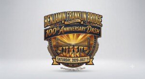 Ben Franklin Bridge 100th Anniversary Dash Logo