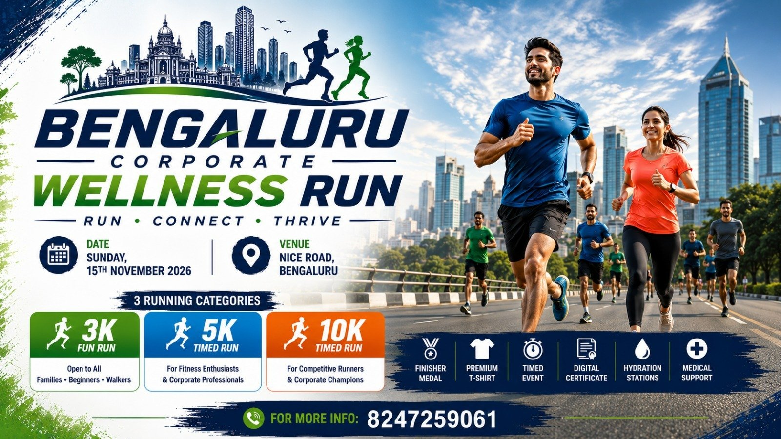 Bengaluru Corporate Wellness Run 2026 Logo