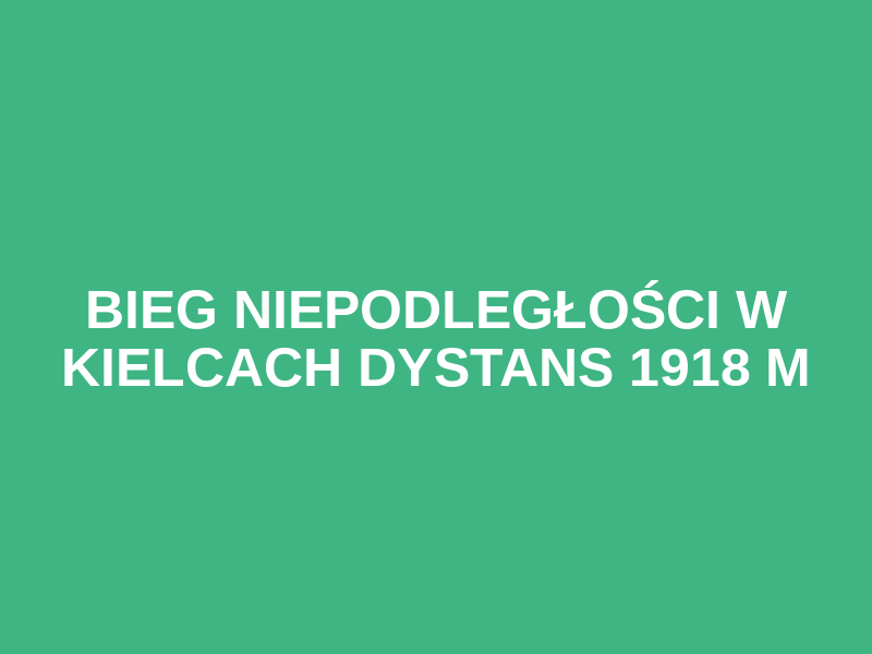 Bieg Niepodległości w Kielcach dystans 1918 m Logo