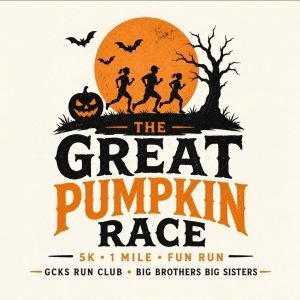 Big Brothers Big Sisters & Garden City Run Club Great Pumpkin Race 5K/ Fun Run Logo