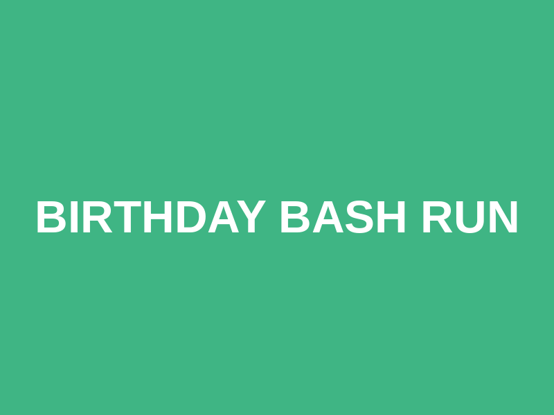 Birthday Bash Run Logo