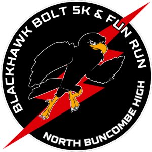 Blackhawk Bolt 5K & Fun Run at North Buncombe High School Logo