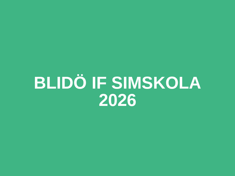 Blidö IF Simskola 2026 Logo