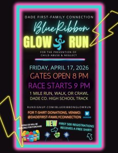Blue Ribbon Glow Run Logo