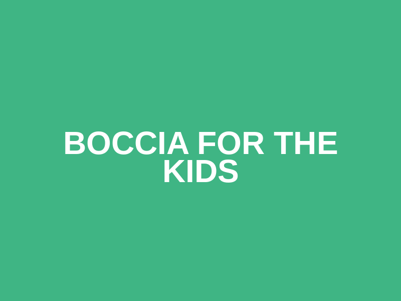 Boccia for the Kids Logo