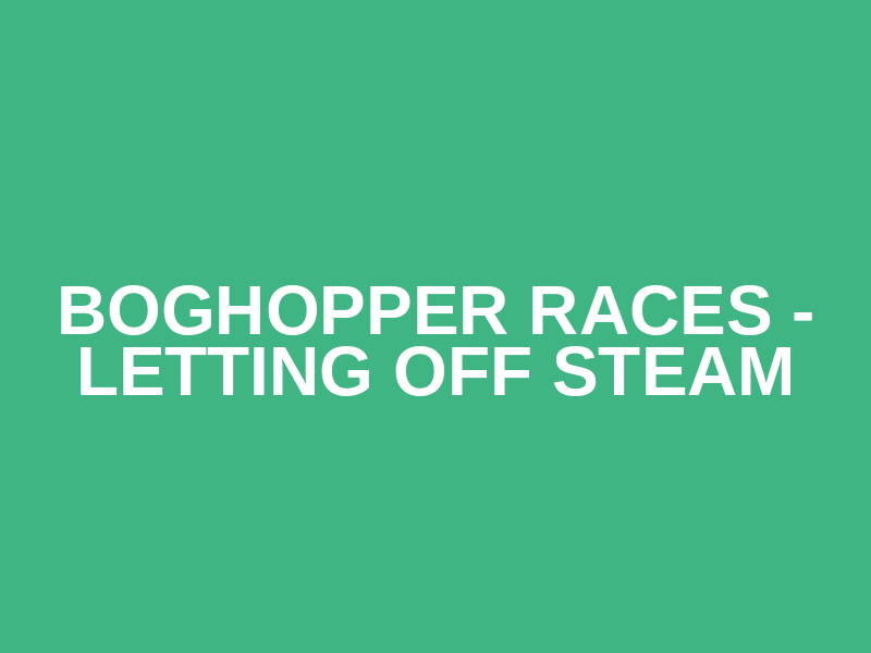 Boghopper Races - Letting Off Steam Logo