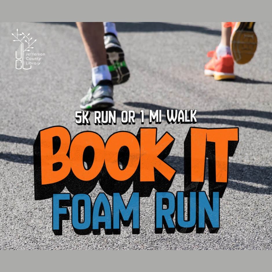 Book It: Foam Run Logo
