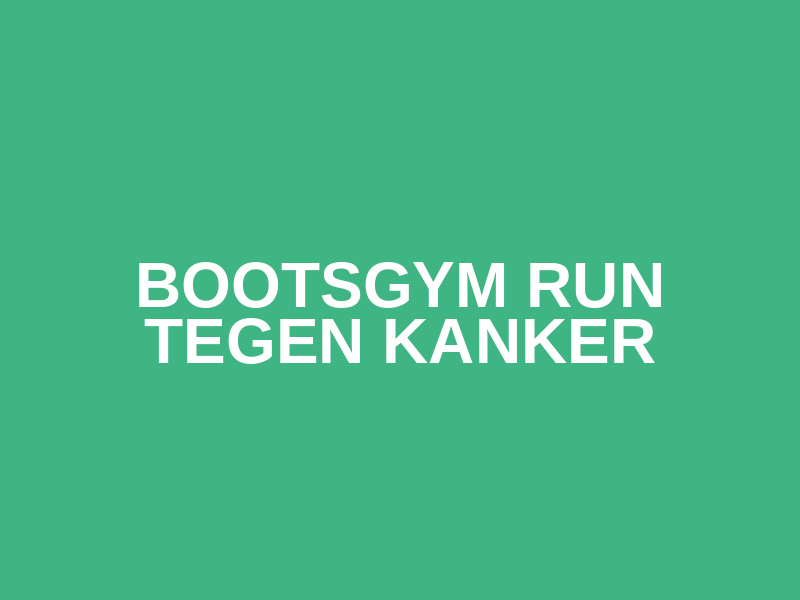 Bootsgym RUN TEGEN KANKER Logo