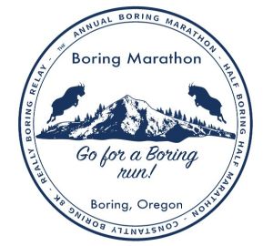 Boring Marathon, Half-Boring Half Marathon, Constantly Boring 10K, and Somewhat Boring 5K Race Series