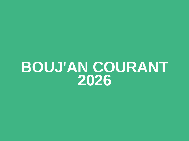 BOUJ'AN COURANT 2026 Logo