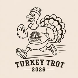 BreatheFL 5K Run/Walk Turkey Trot Logo