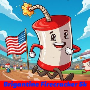 Brigantine Firecracker 5k Logo