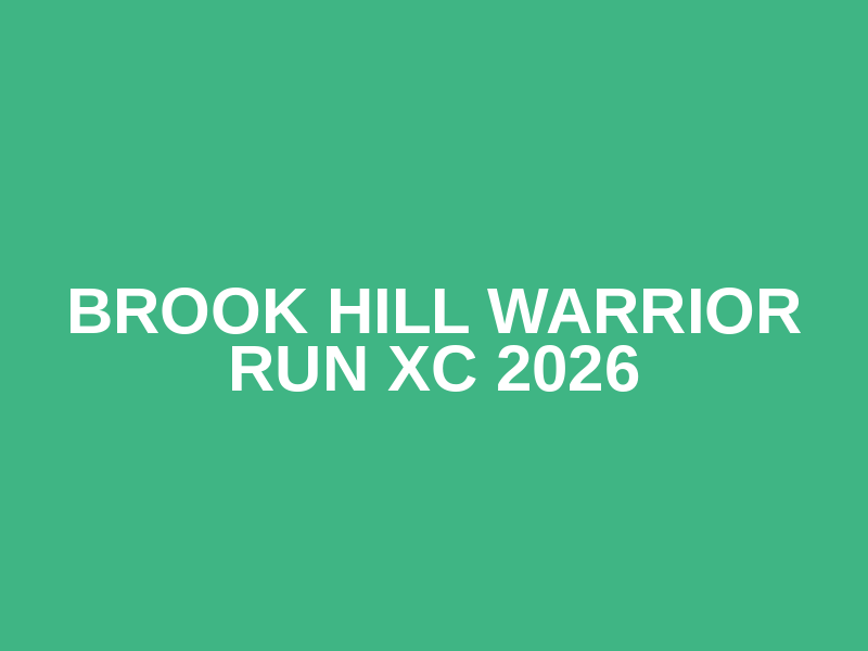 Brook Hill Warrior Run XC 2026 Logo