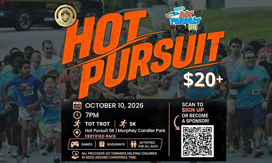 Brookhaven Police Hot Pursuit 5K Glow Run Logo