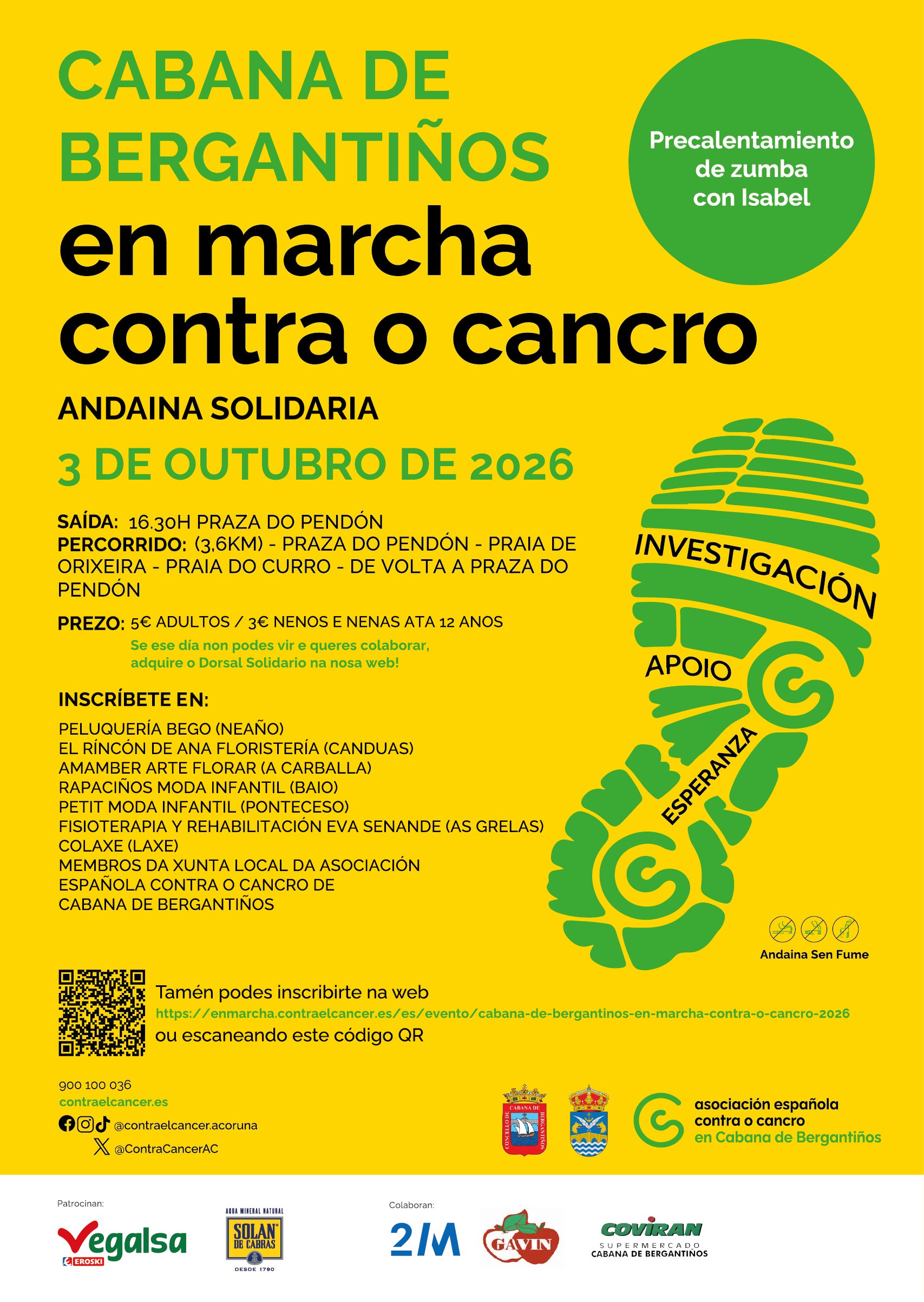 Cabana de Bergantiños en Marcha Contra o Cancro 2026